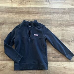 Kids Navy Blue Quarter-Zip Pullover
